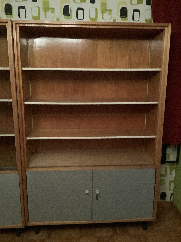 Vintage vitrine kast, Huis en Inrichting, Ophalen, Gebruikt, 100 tot 150 cm, Vintage