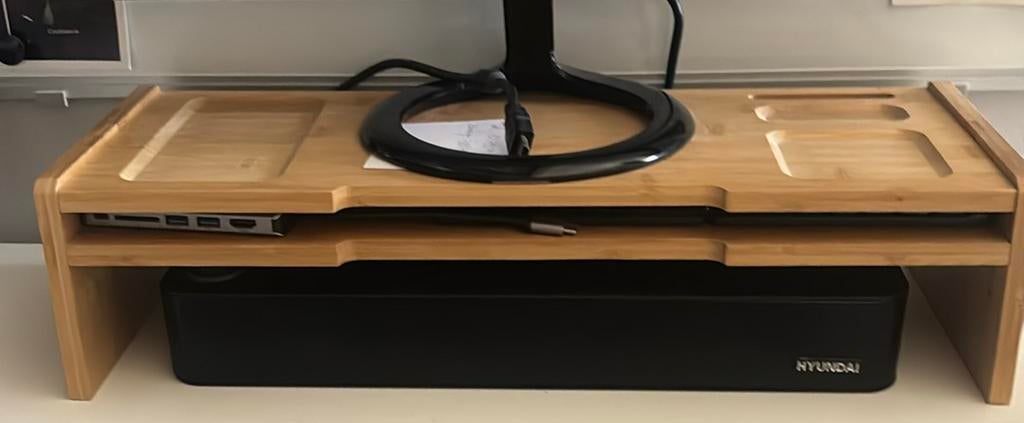 Desktop standaard, Zo goed als nieuw, Minder dan 25 cm, Minder dan 100 cm, Overige houtsoorten