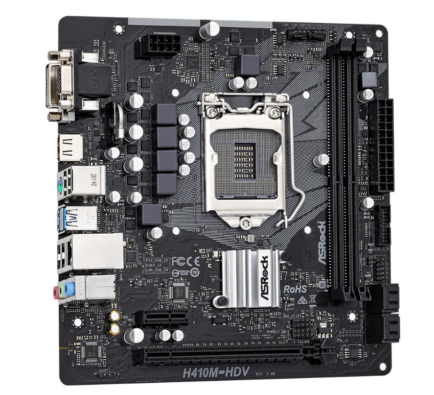 Asrock H410M-HDV R2.0 Socket 1200, Computers en Software, Moederborden, Zo goed als nieuw, Intel, DDR4, Ophalen of Verzenden