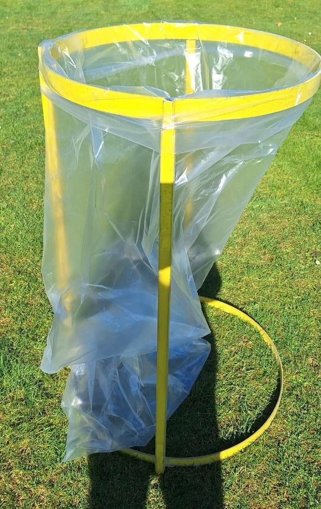 Vuilniszakhouder / Afvalzakhouder + Rol Zakken, Huis en Inrichting, Ophalen, Gebruikt, Metaal, 75 cm of meer