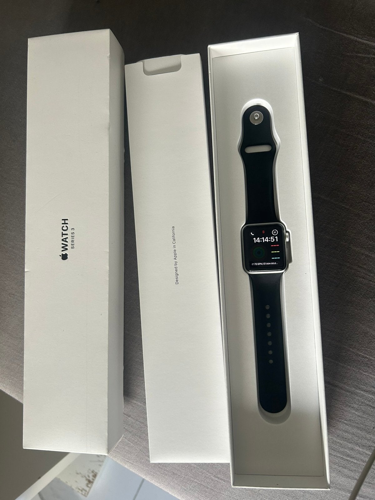 Apple Watch Series 3 38mm, Ophalen, IOS, Zo goed als nieuw, Waterdicht