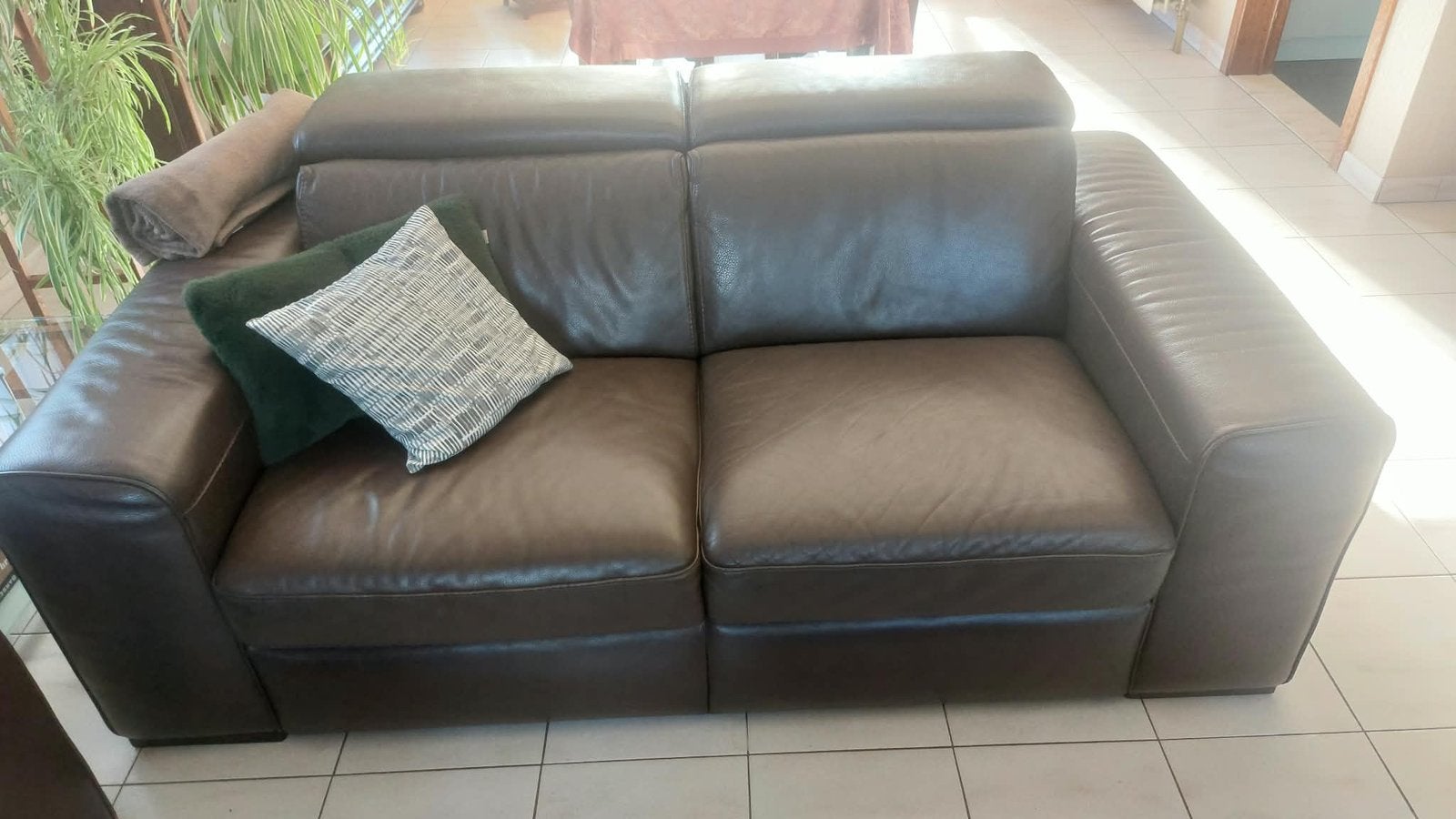 Natuzzi leren zetel, Ophalen, Zo goed als nieuw, Rechte bank, Leer