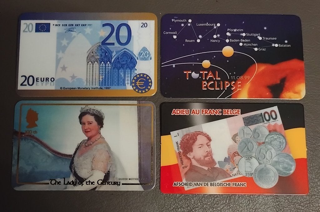 TELEFOON KAARTEN / 4 STUKS / MEER DAN 20 JAAR OUD, Verzamelen, Ophalen