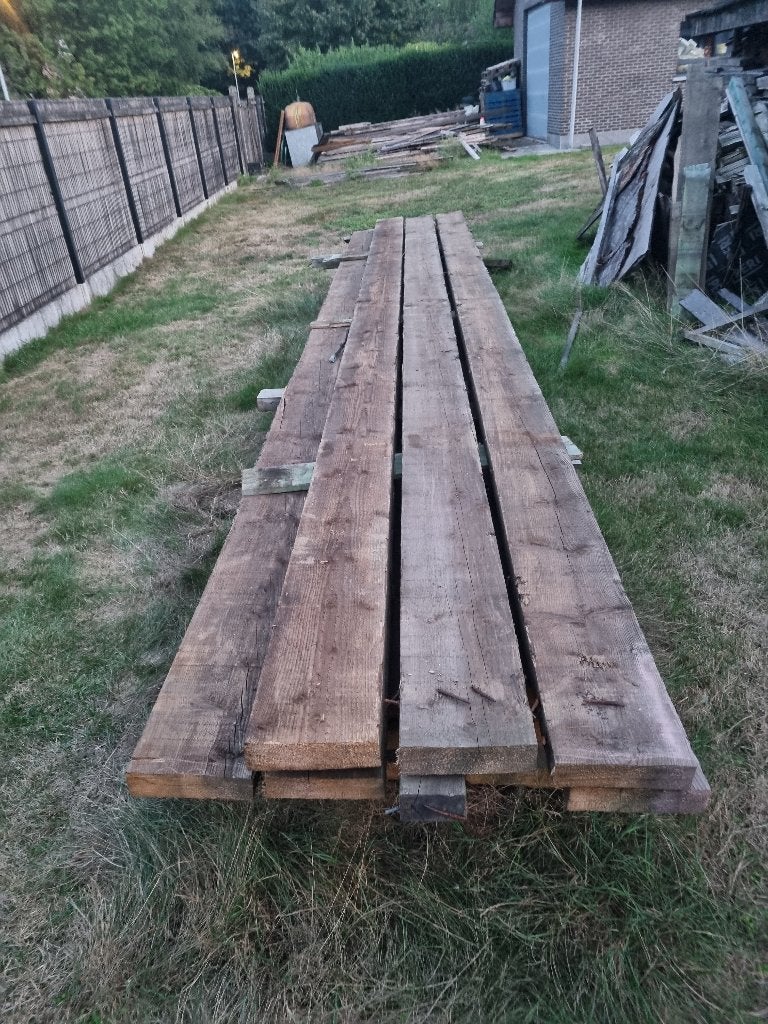 Stevige Houten balken gordingen juffers 5,7m en 6,2m 235mm, Bricolage & Construction, Bois & Planches, 50 mm ou plus, Enlèvement