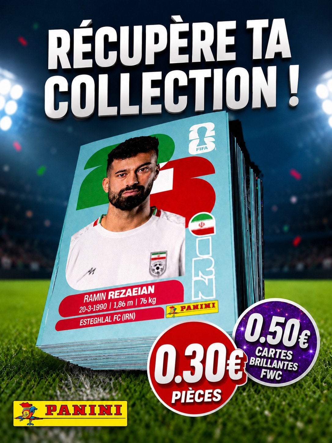 Doubles cartes panini coupe du monde 2026, Enlèvement