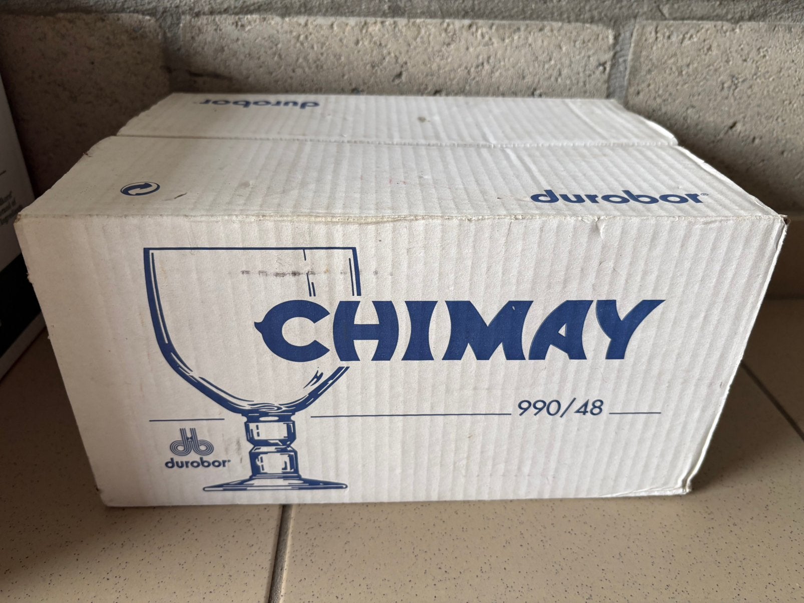 Boîte d'accueil avec 6 verres à bière Chimay Durobor 990/48, Enlèvement ou Envoi, Neuf, Verre à bière