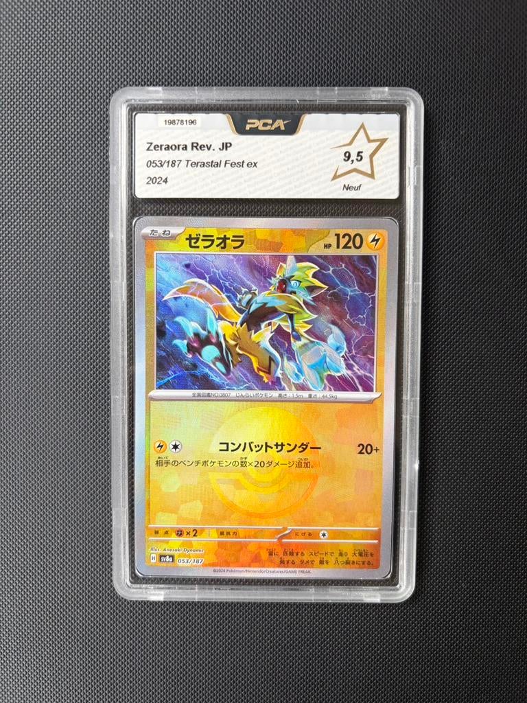 Carte Pokémon Zeraora Rev PCA 9.5 Gradée, Hobby & Loisirs créatifs, Enlèvement ou Envoi, Comme neuf