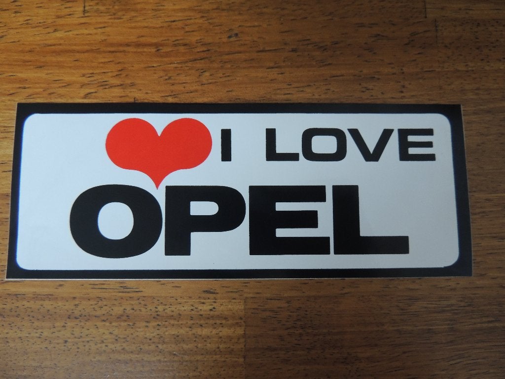 I Love Opel Sticker, Verzamelen, Verzenden, Zo goed als nieuw, Auto of Motor