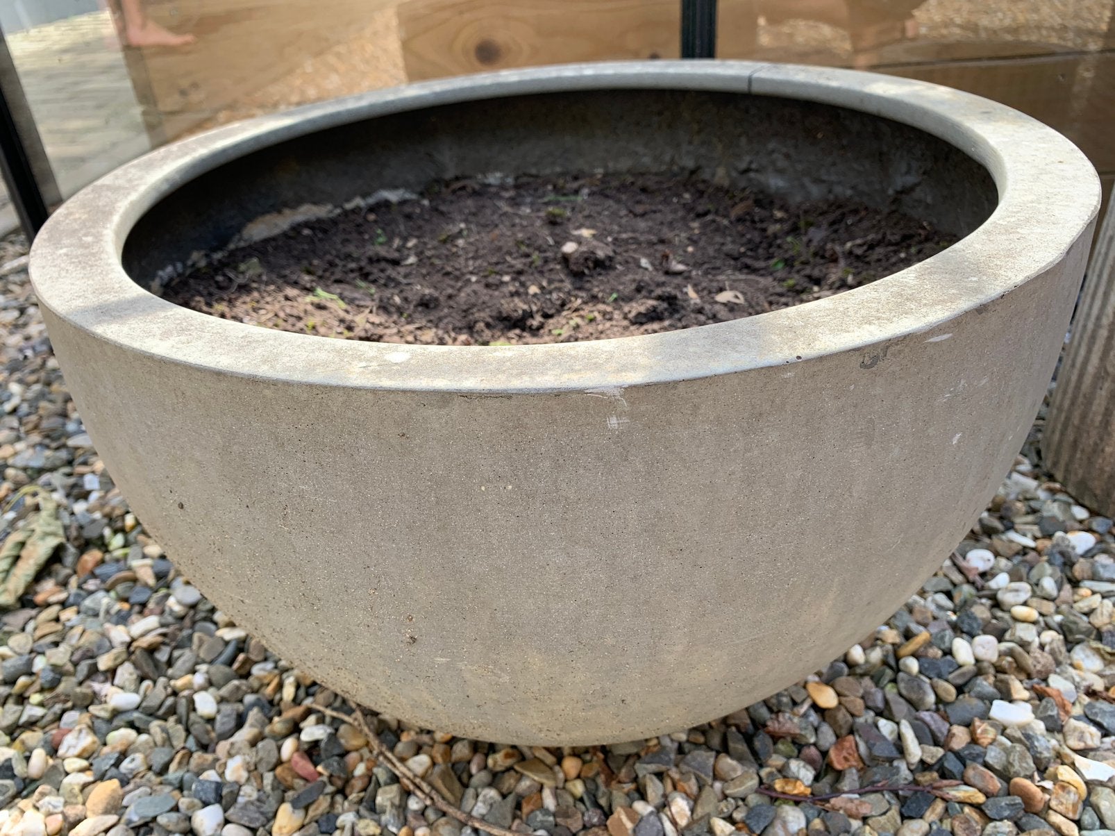 Stenen plantenbak 44cm diameter, Tuin en Terras, Ophalen, Steen, Gebruikt, Minder dan 60 cm