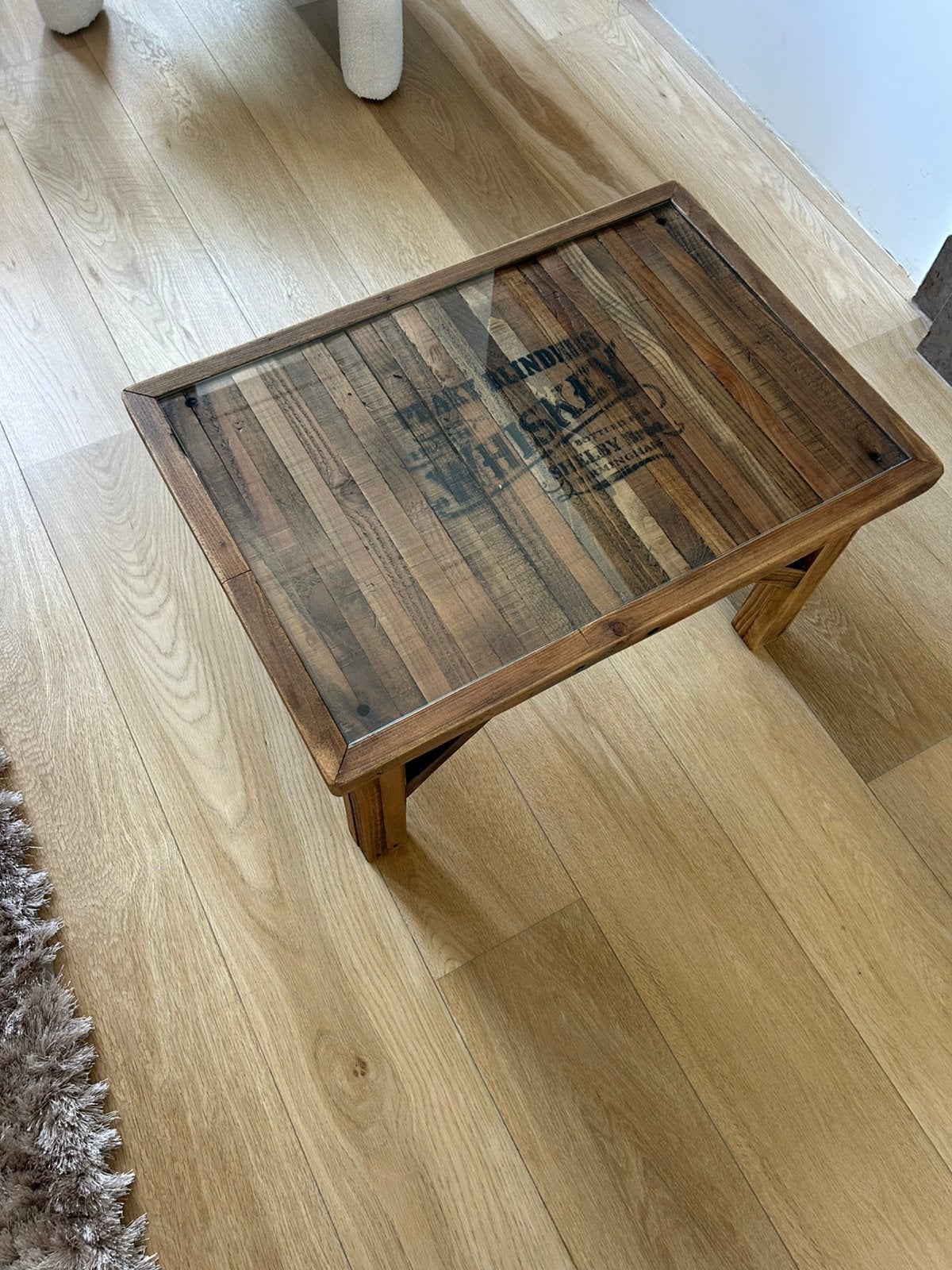 Table basse vintage « Peaky Blinders », 50 à 100 cm, Comme neuf, Enlèvement, Rectangulaire