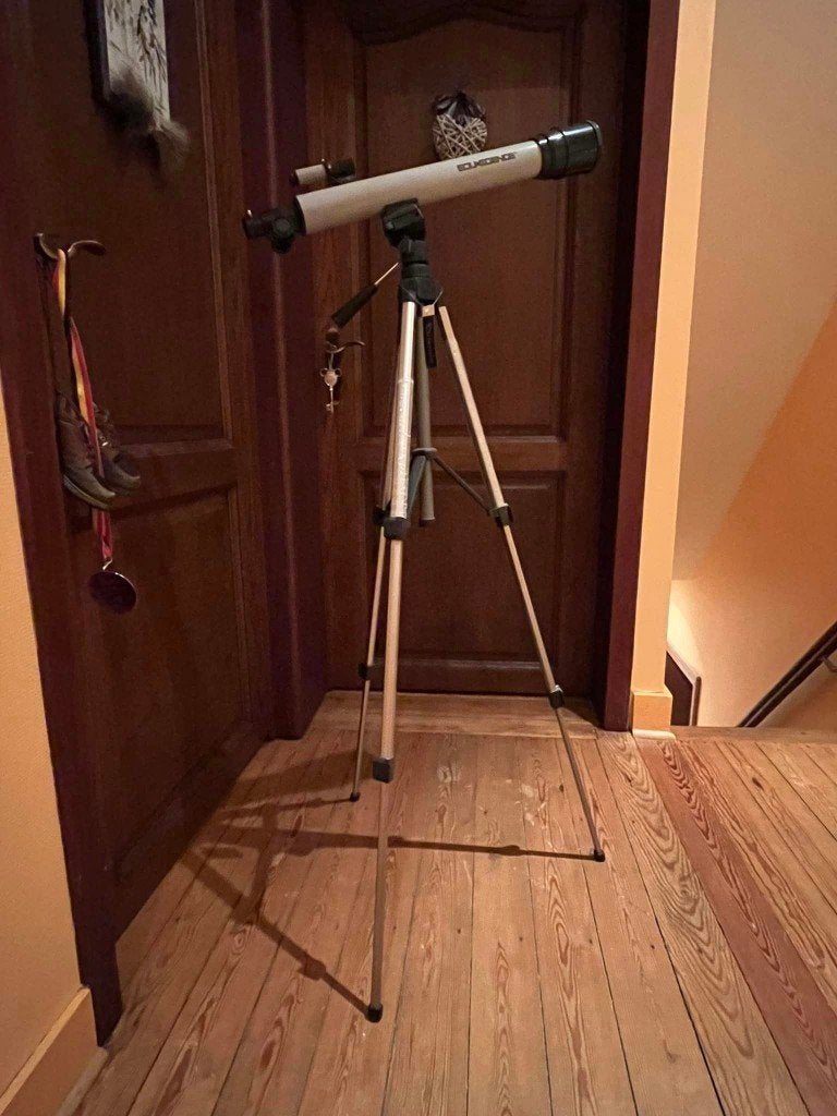 Télescope + diverses lentilles, TV, Hi-fi & Vidéo, Comme neuf, Enlèvement, 80 à 200 mm, Avec trépied