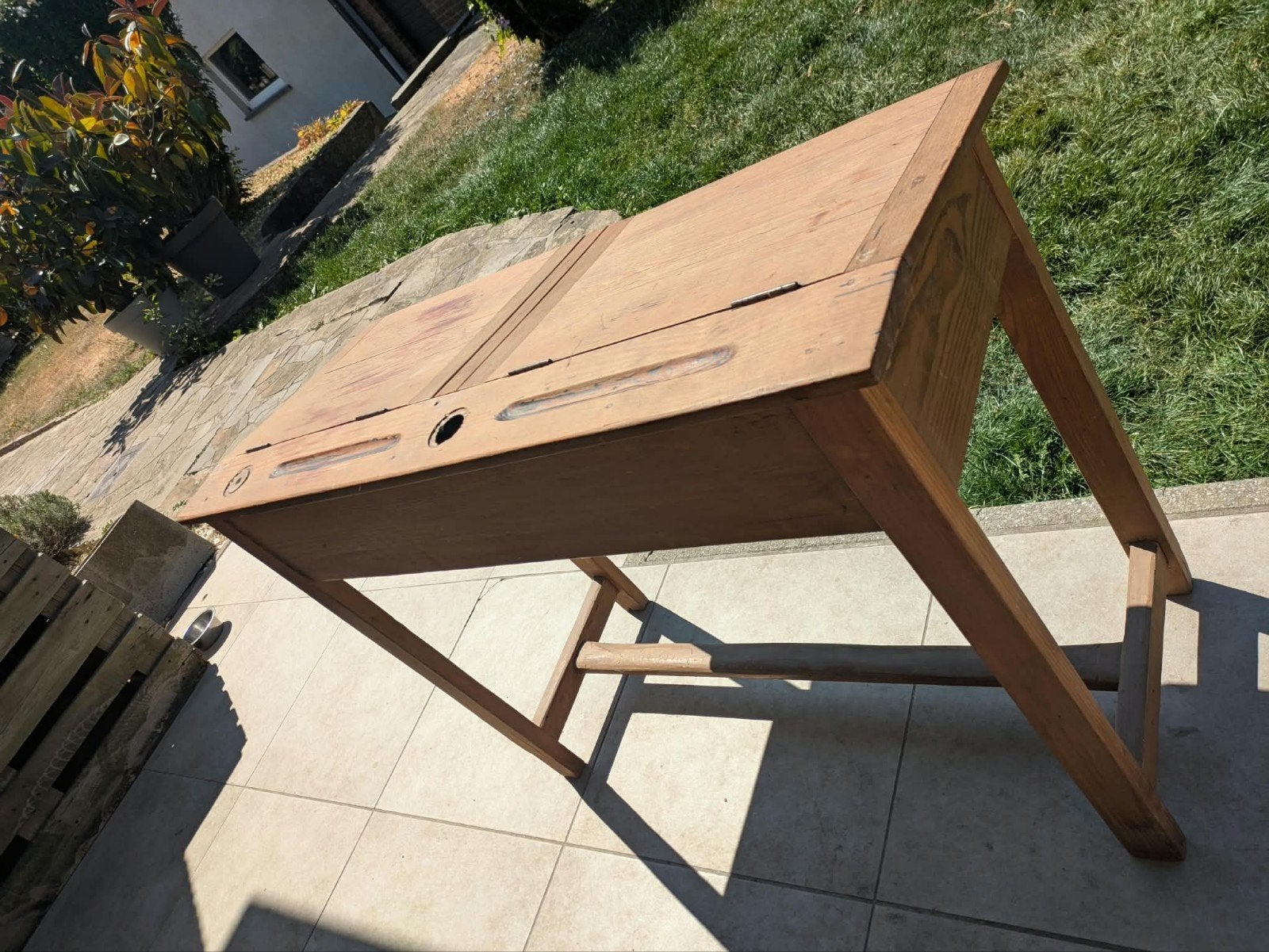 Banc écolier  bois bon état, Ophalen