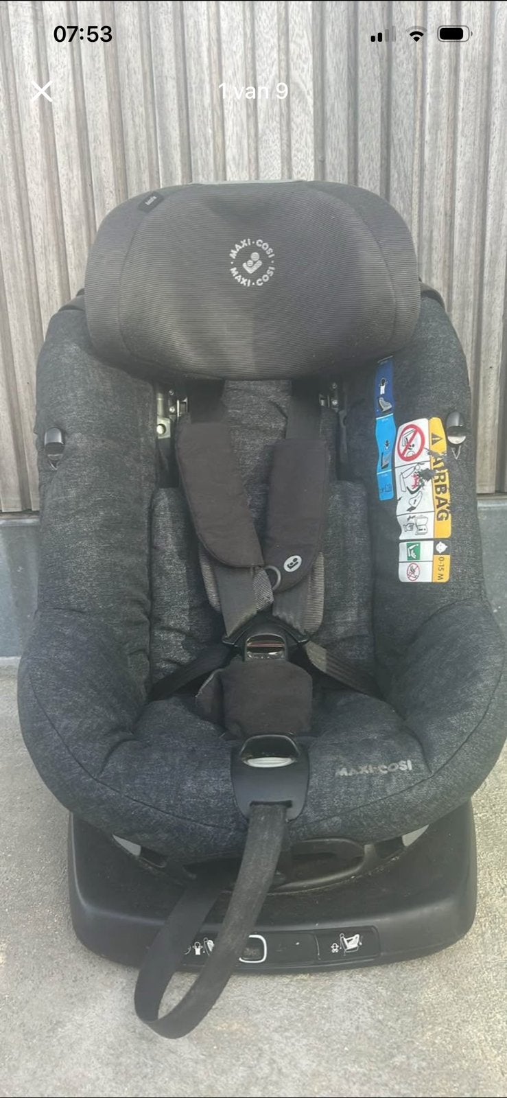 Autostoel Axissfix, Ophalen, Gebruikt, 0 t/m 18 kg, Verstelbare rugleuning