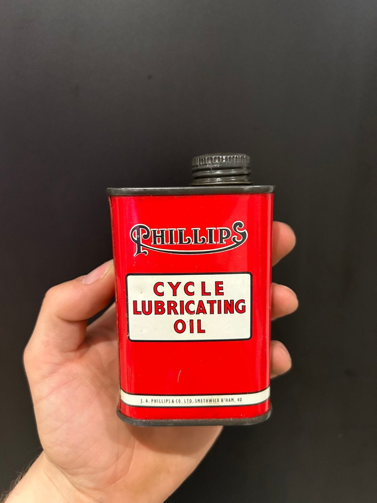 Bidon d’huile olieblik olie blik oil can Phillips cycle oud, Enlèvement ou Envoi