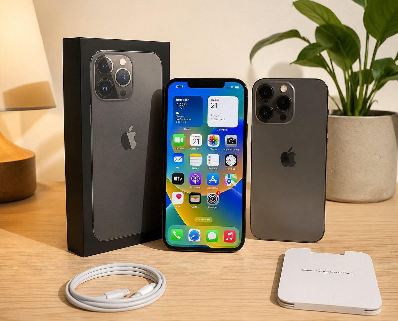 iPhone 13 Pro 128GB grafiet/zwart — zeer goede staat — doos, Telecommunicatie, Mobiele telefoons | Apple iPhone, Zo goed als nieuw