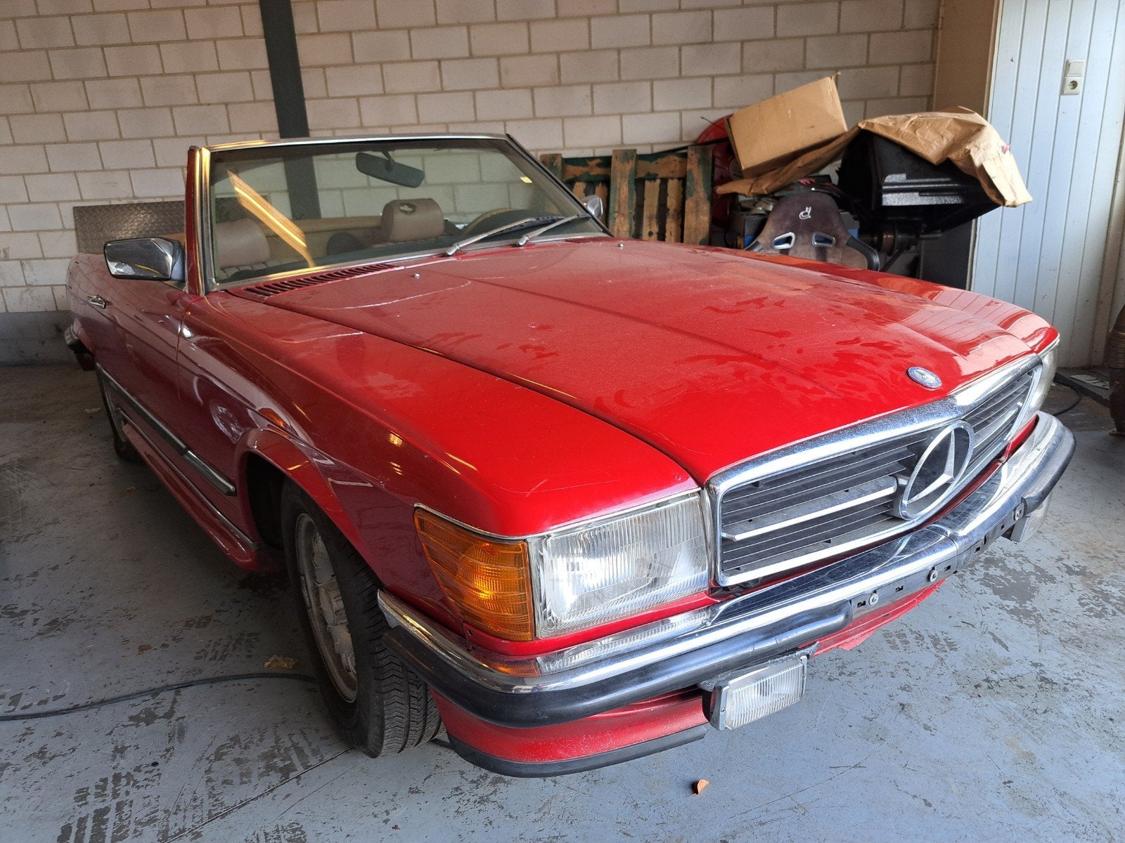 goedkoopste europese  500 sl van internet!107 type oldtimer, Automaat, Cabriolet, Mercedes-Benz, Particulier