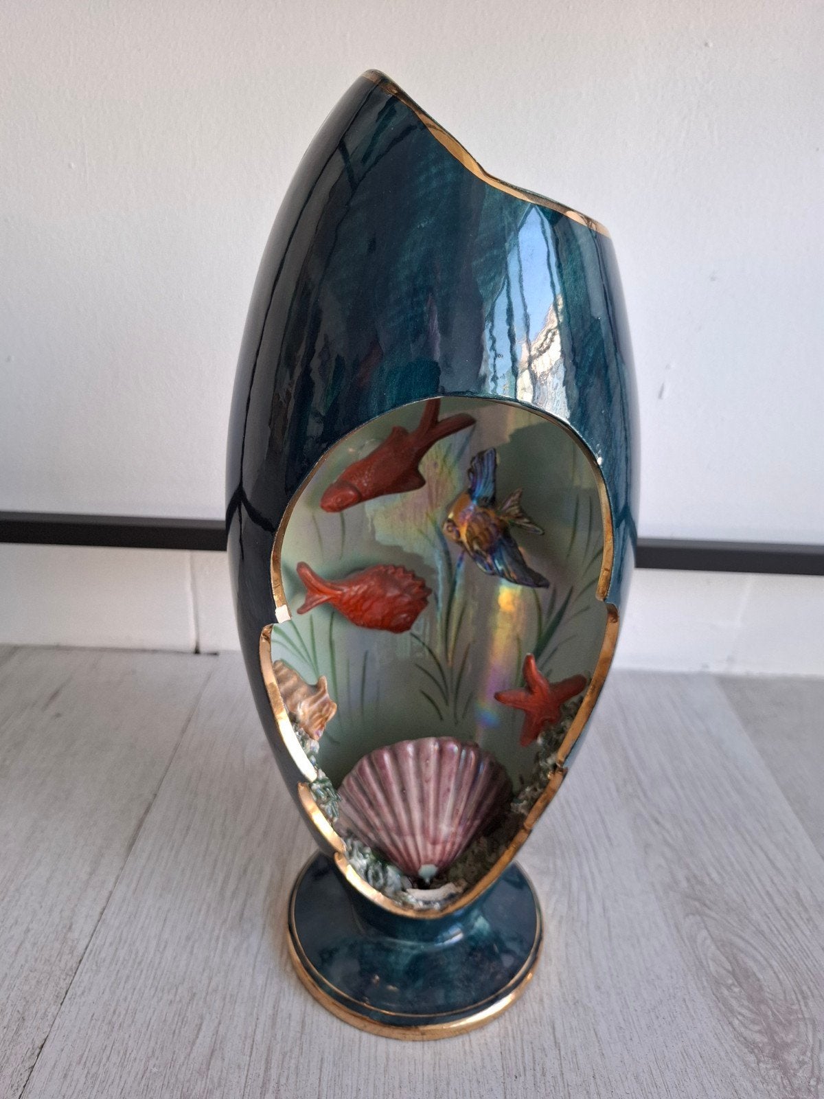 Vaas met zee decoratie binnenin, Antiek en Kunst, Ophalen of Verzenden