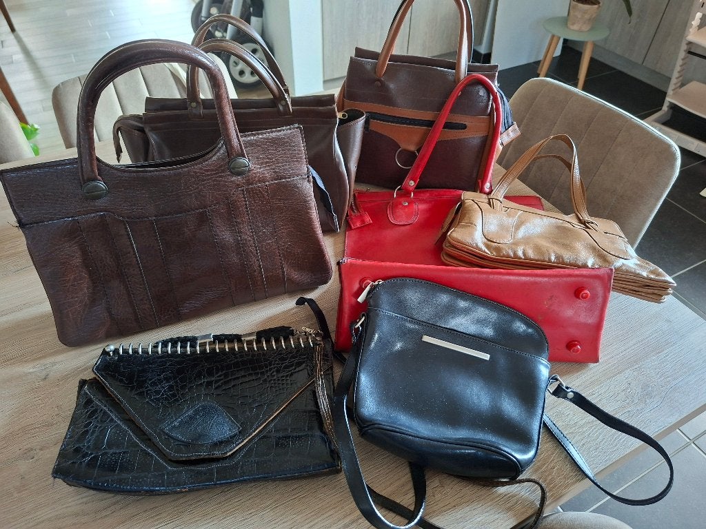Lot oude handtassen, Ophalen, Gebruikt, Handtas