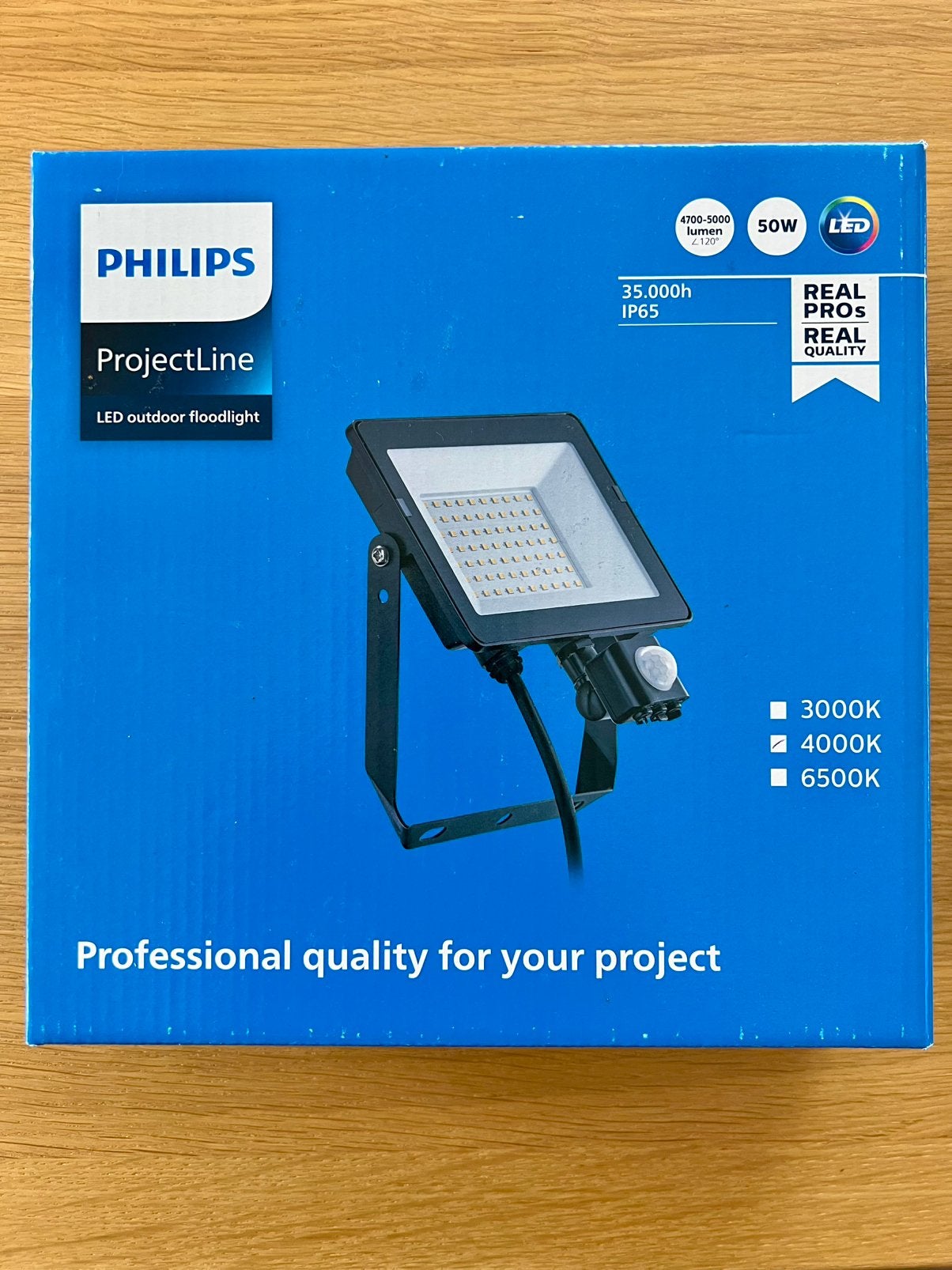 Philips Projectline LED met bewegingssensor, Enlèvement ou Envoi, Neuf, 50 à 200 watts, Lampe avec luminaire
