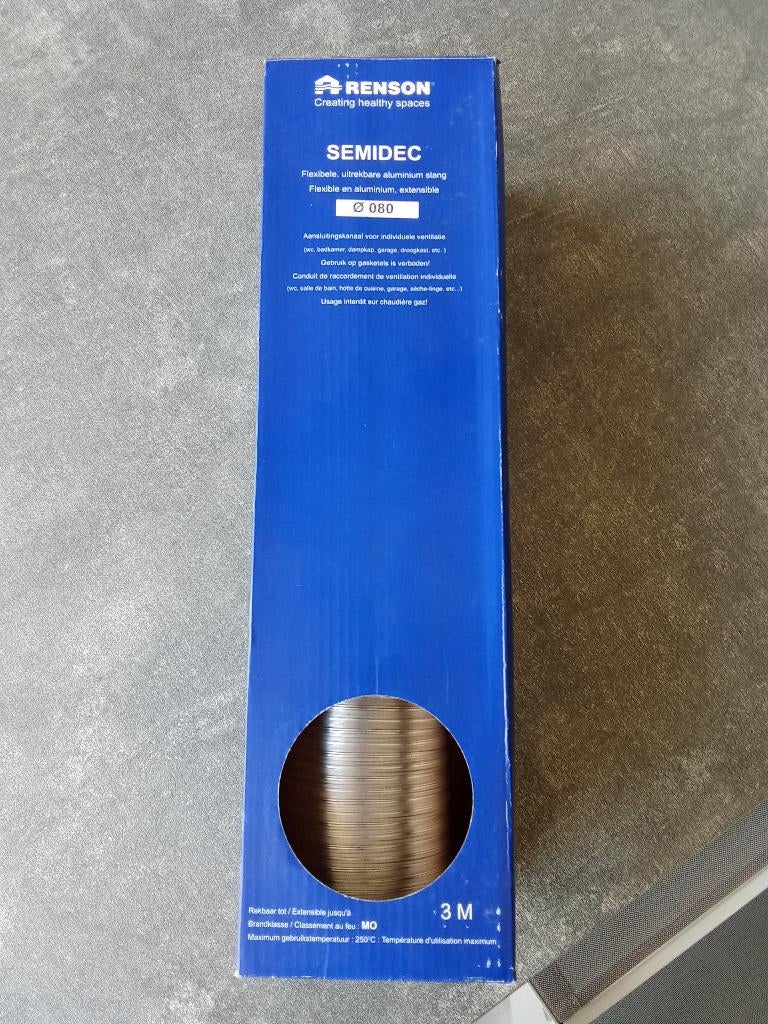 RENSON FLEXIBELE ALU BUIS DIA.80 - 3M, Doe-het-zelf en Bouw, Buizen en Afvoer, 60 tot 80 mm, Ophalen of Verzenden, 2 tot 4 meter