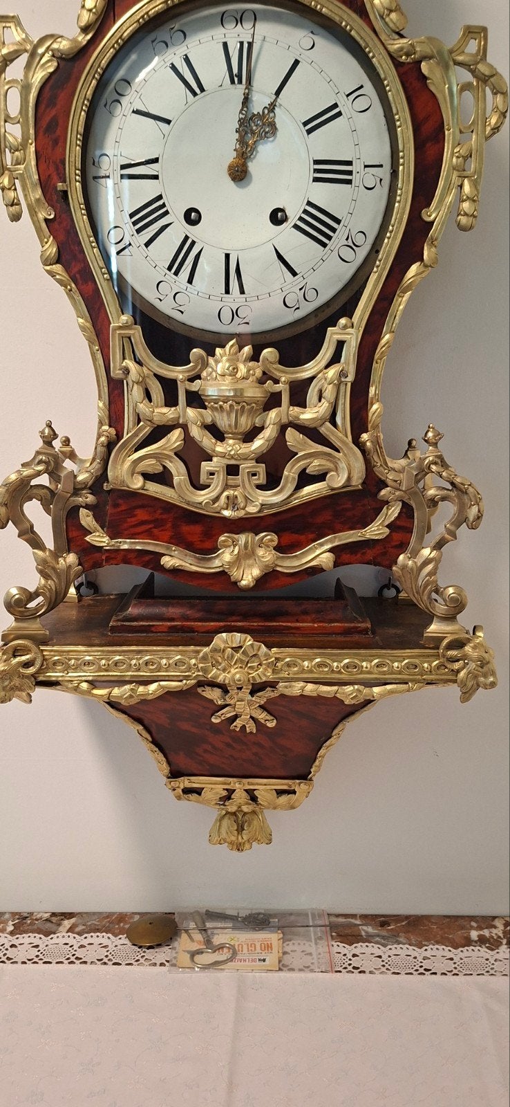 grande cloche française Napoléon 3 en boule de 120 cm de hau, Antiquités & Art, Enlèvement ou Envoi, Brons