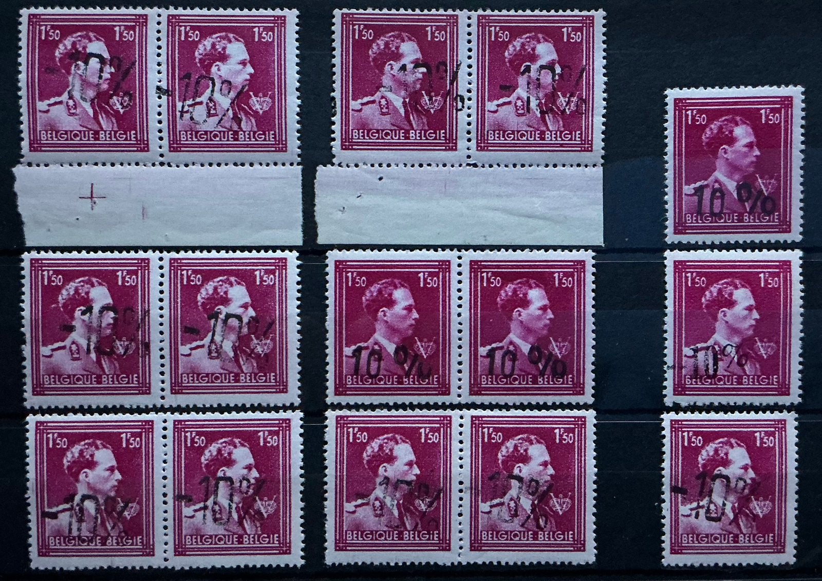 LOT 679. LEOPOLD III. 15 zegels. Nuances. MNH., Postzegels en Munten, Koninklijk huis, Orginele gom, Ophalen of Verzenden, Postfris