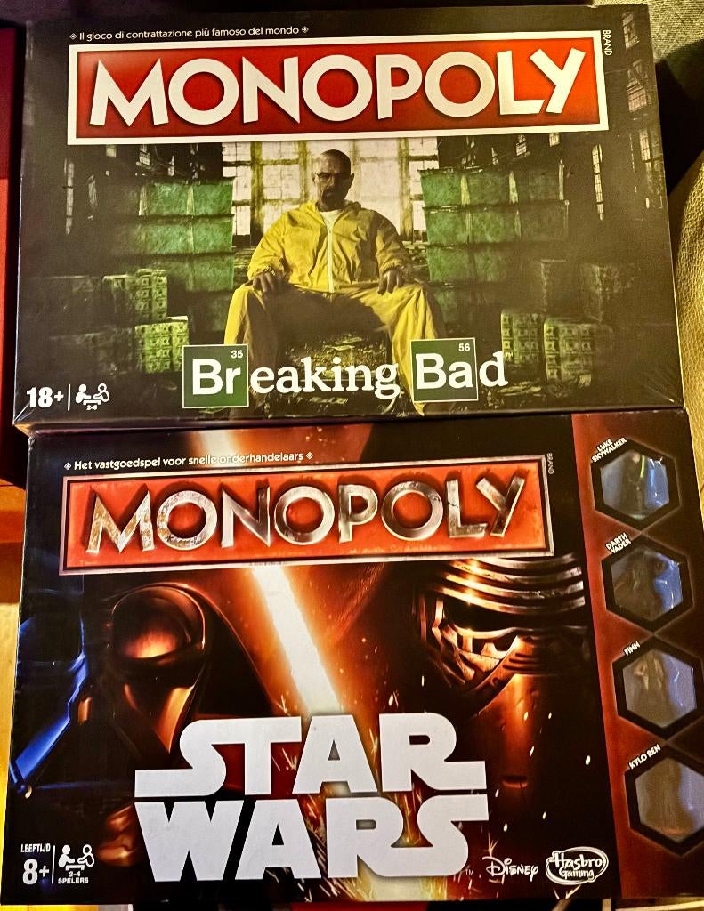 2 Monopoly / Breaking Bad / Strar Wars, Hobby & Loisirs créatifs, Jeux de société | Autre, Trois ou quatre joueurs, Enlèvement ou Envoi