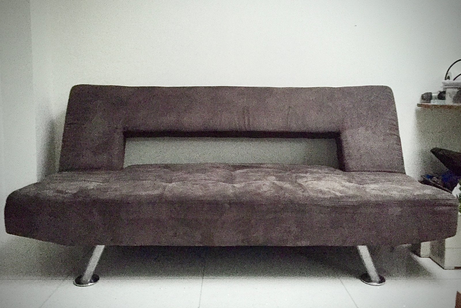 Fauteuil en tissu gris (excellent état), Enlèvement