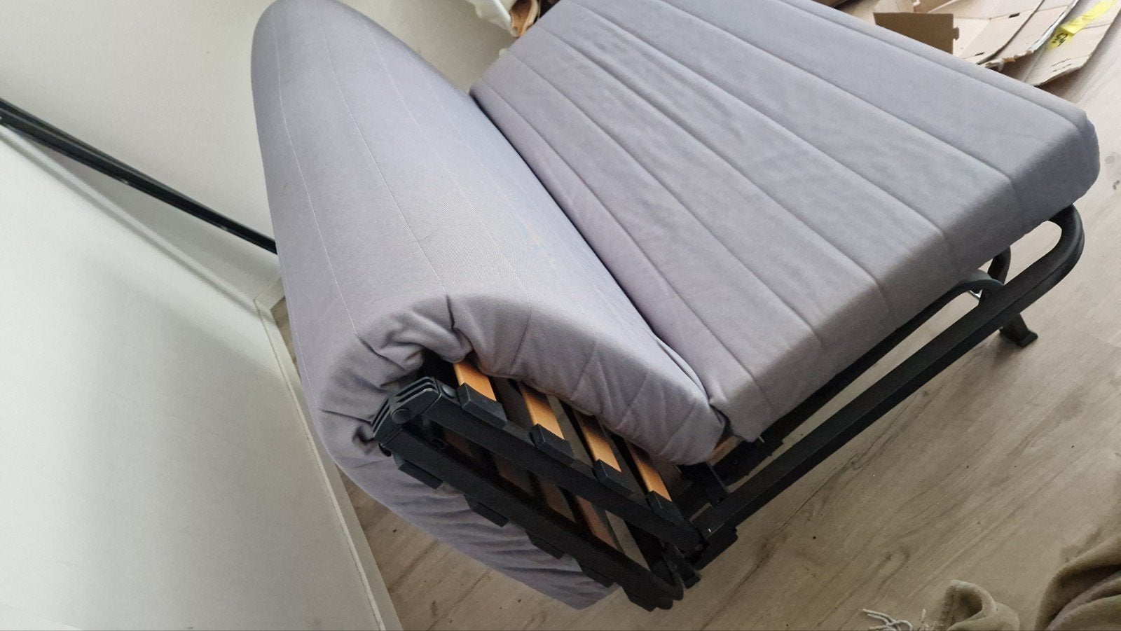 Opvouwbaar zetelbed met matras en hoes, Huis en Inrichting, Slaapkamer | Slaapbanken, Gebruikt, 140 cm, 190 cm of minder, Twijfelaar