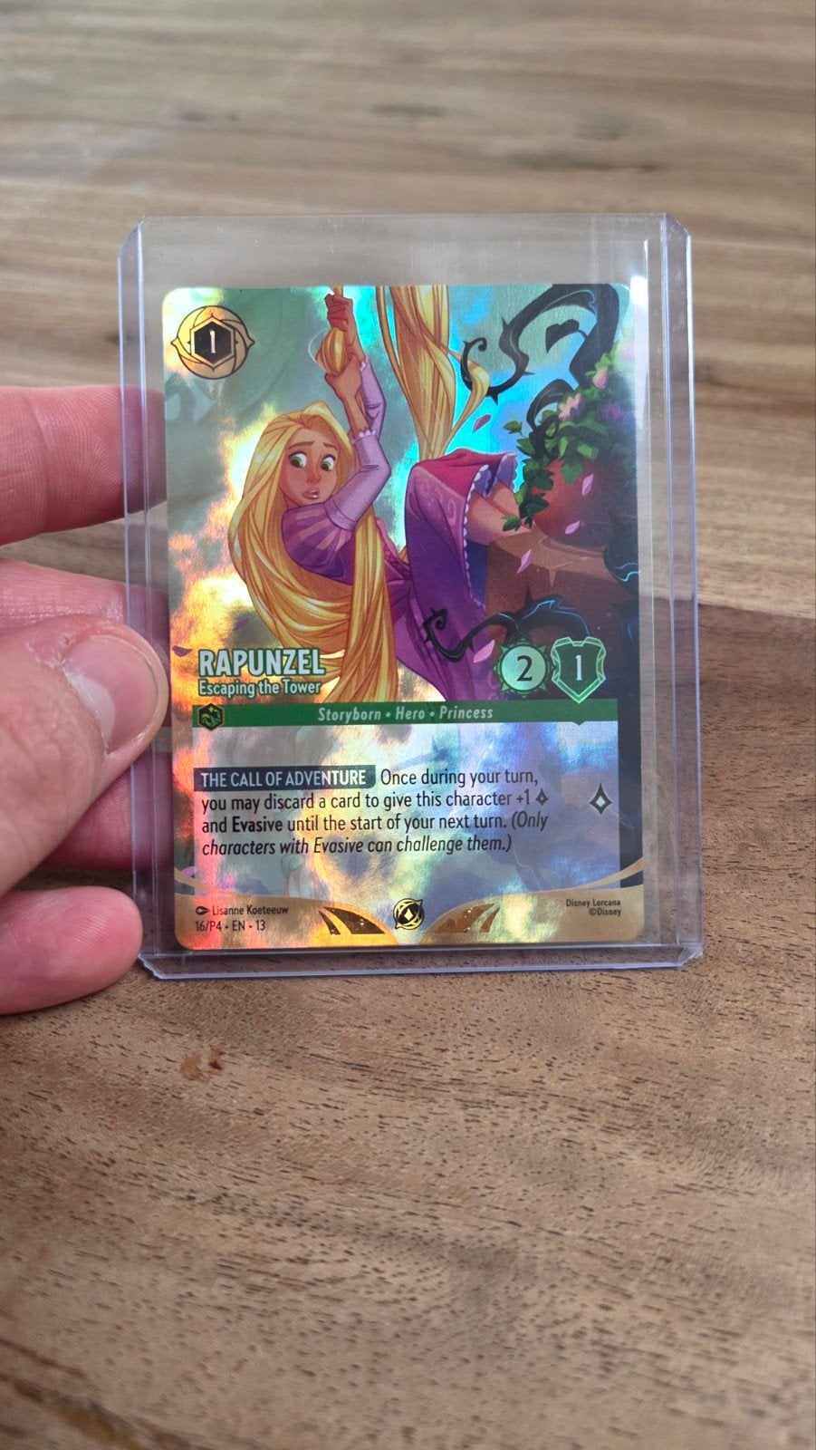 Lorcana Rapunzel escaping the tower foil promo, Ophalen, Foil