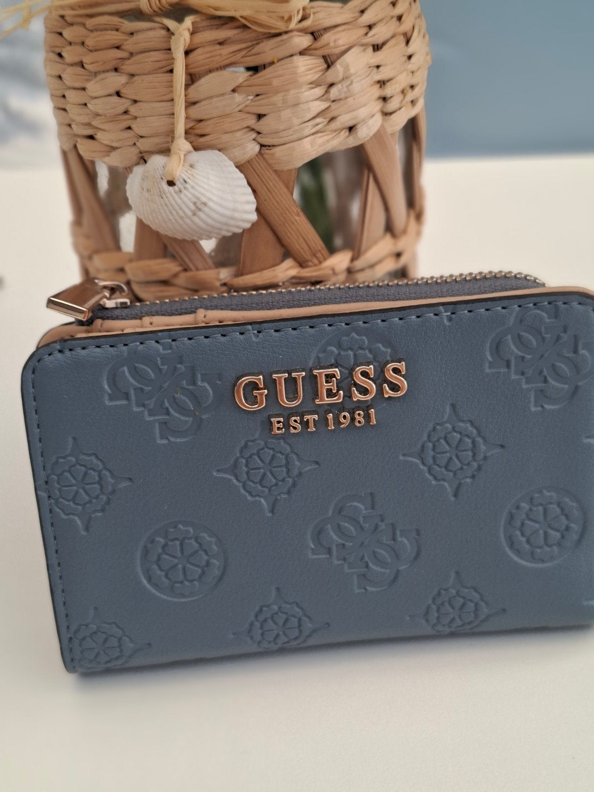 portemonnee Slate logo Guess, Handtassen en Accessoires, Ophalen, Blauw, Guess