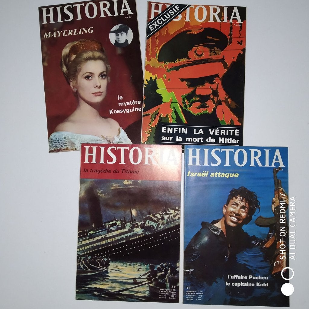HISTORIA lot de 4 nr 265-266-268-269 (1968-1969), Boeken, Ophalen of Verzenden, Gelezen, Overige typen