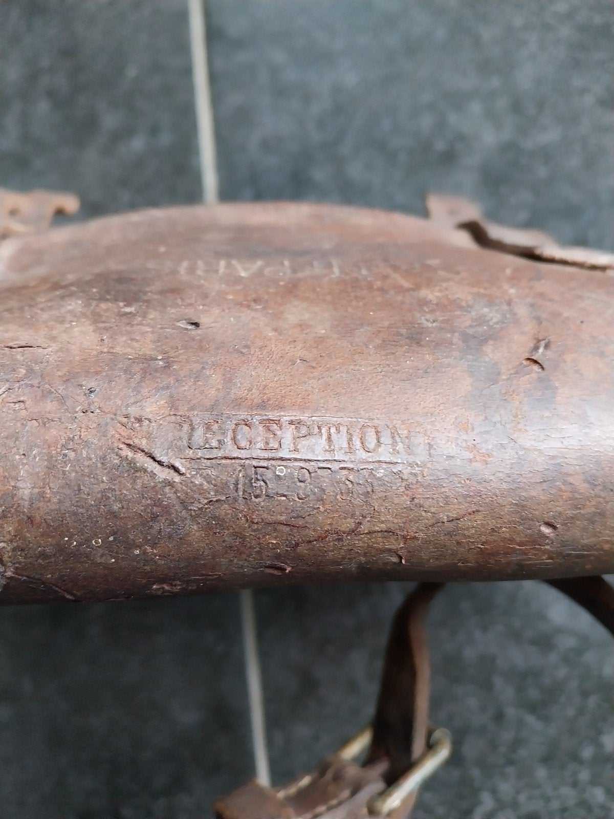 sacoche en cuir fer a cheval français cavalerie WW2 1940, Enlèvement ou Envoi