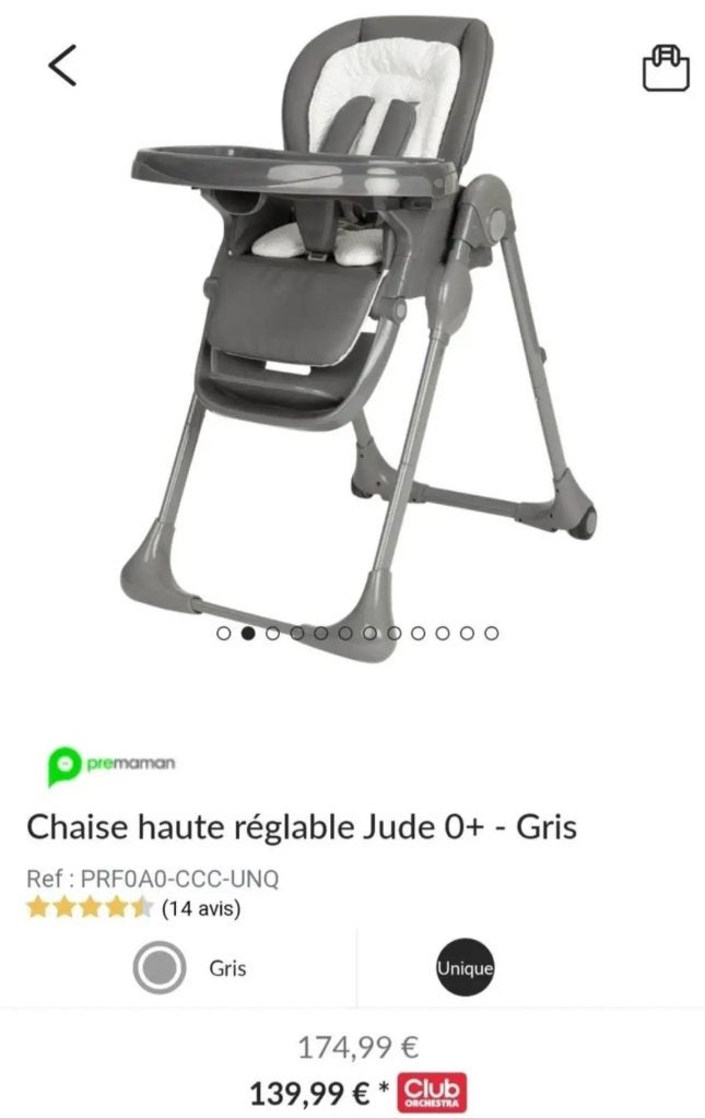 Chaise haute réglable bébé, Enfants & Bébés, Enlèvement, Utilisé