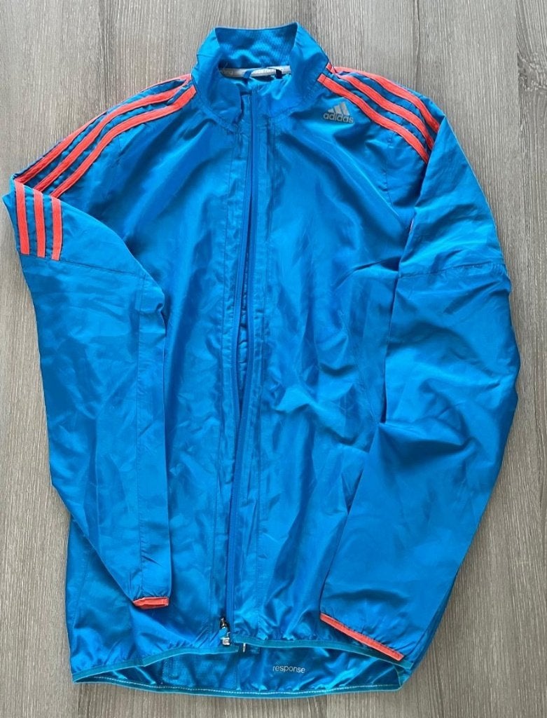 Adidas Climaproof damesloopjas – lichtblauw – maat S, Ophalen, Hardlopen of Fietsen, Maat 36 (S), Gedragen