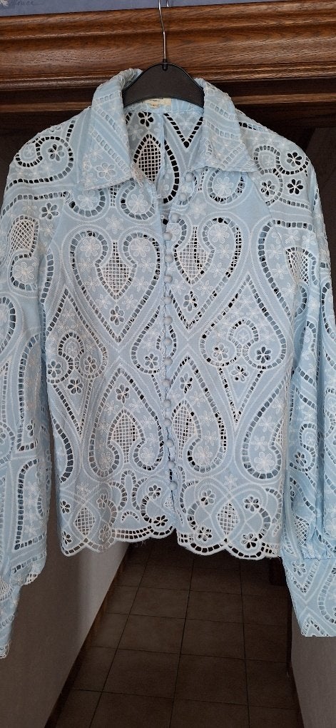 Lichtblauwe blouse maat L - nieuw, Vêtements | Femmes, Blouses & Tuniques, Envoi, Neuf, Taille 38/40 (M), Bleu