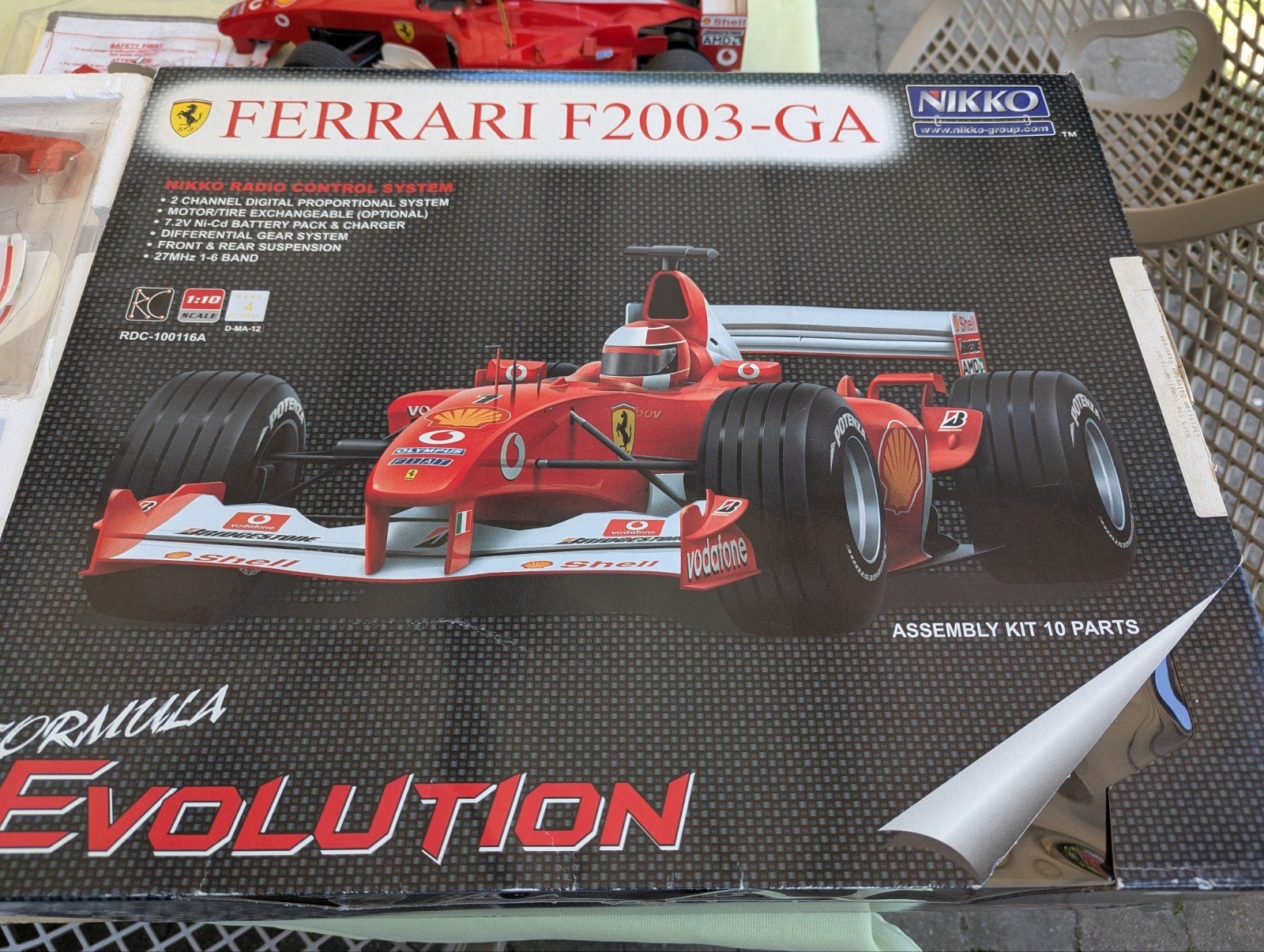 Voiture contrôlée Nikko Ferrari F-2003 GA RC, Hobby & Loisirs créatifs, Échelle 1:10, Enlèvement ou Envoi, Voiture on road, Utilisé
