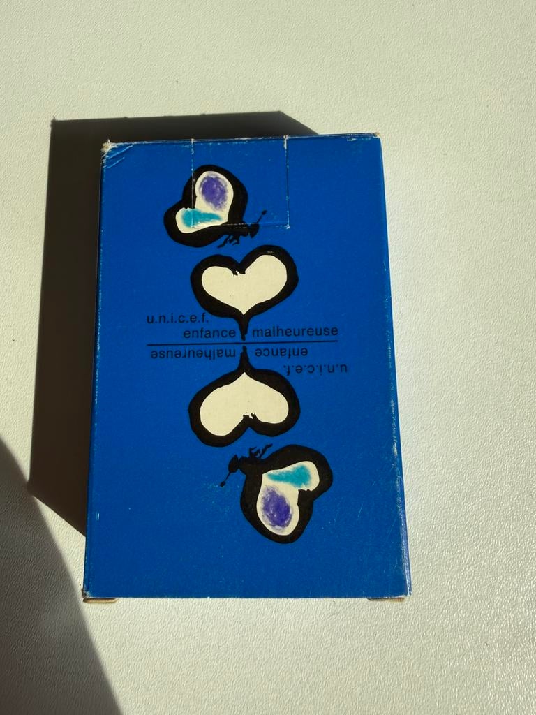 Zeldzaam Vintage UNICEF Kaartspel (1966) - Léonard Biermans, Verzamelen, Ophalen of Verzenden, Zo goed als nieuw, Speelkaart(en)