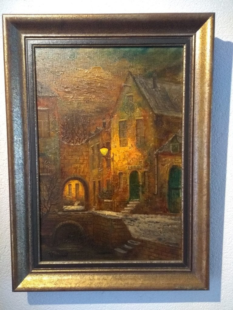 Schilderij Walter Neuhof, Antiquités & Art, Signé, Peinture à l'huile, Enlèvement, Paysage urbain / rural