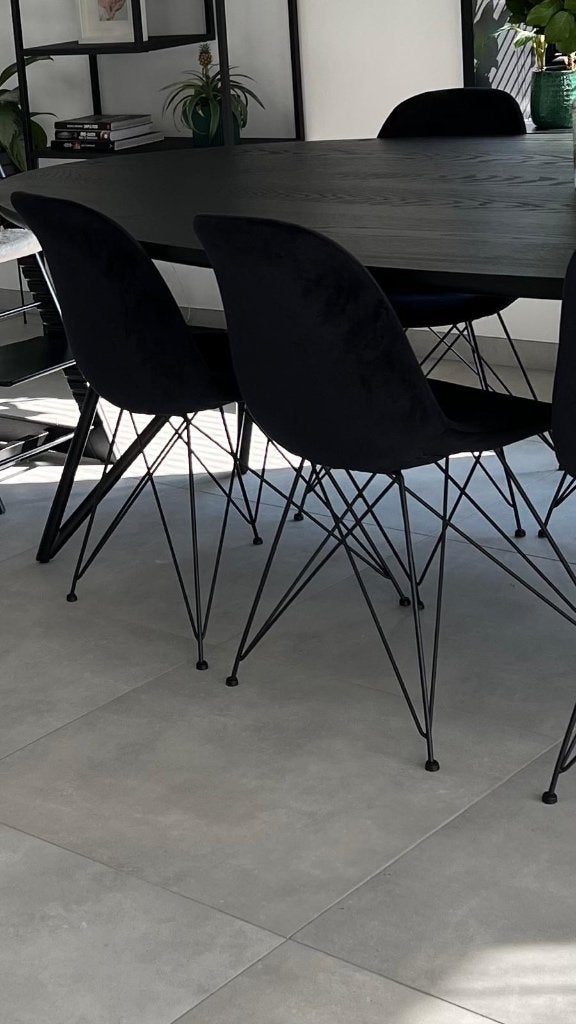 chaises de salle à manger, Maison & Meubles, Chaises, Comme neuf, Cinq, Six Chaises ou plus, Métal, Noir, Enlèvement ou Envoi