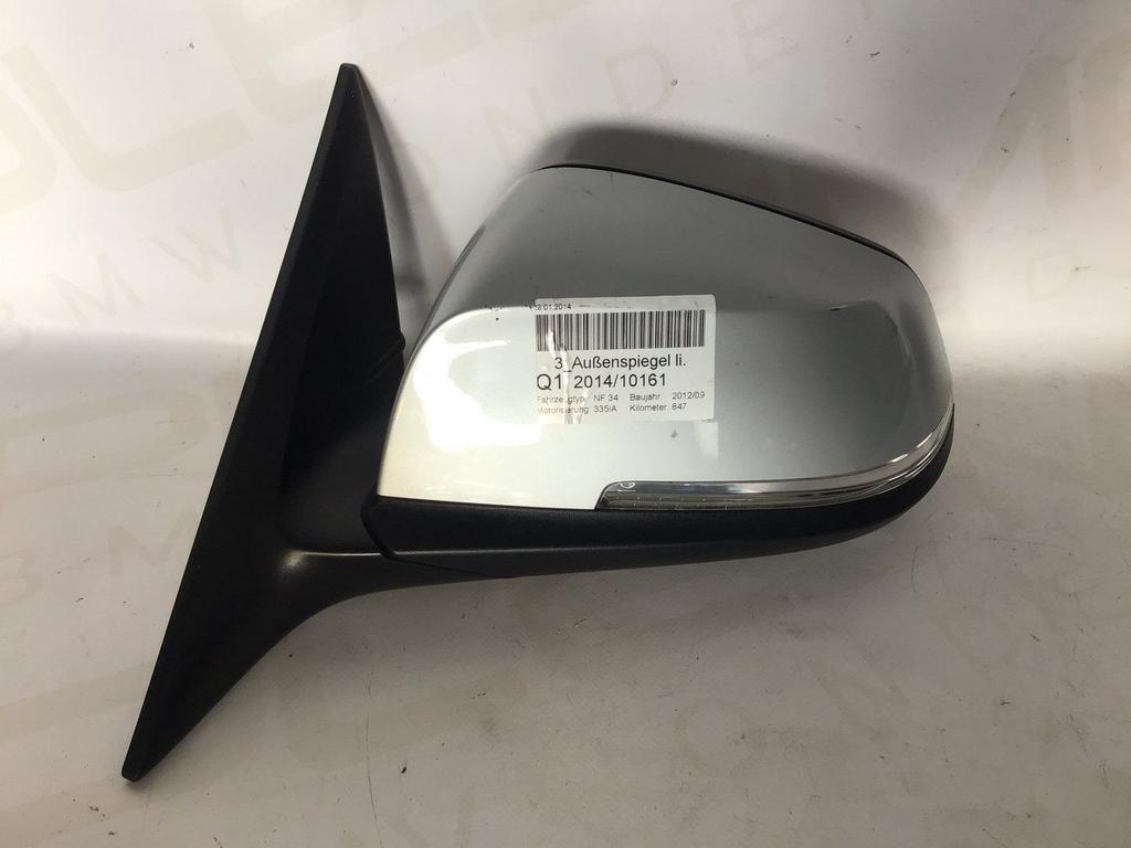 Buitenspiegel links (zilver) BMW F34 (GT) 021185, -, Utilisé, -, Enlèvement ou Envoi