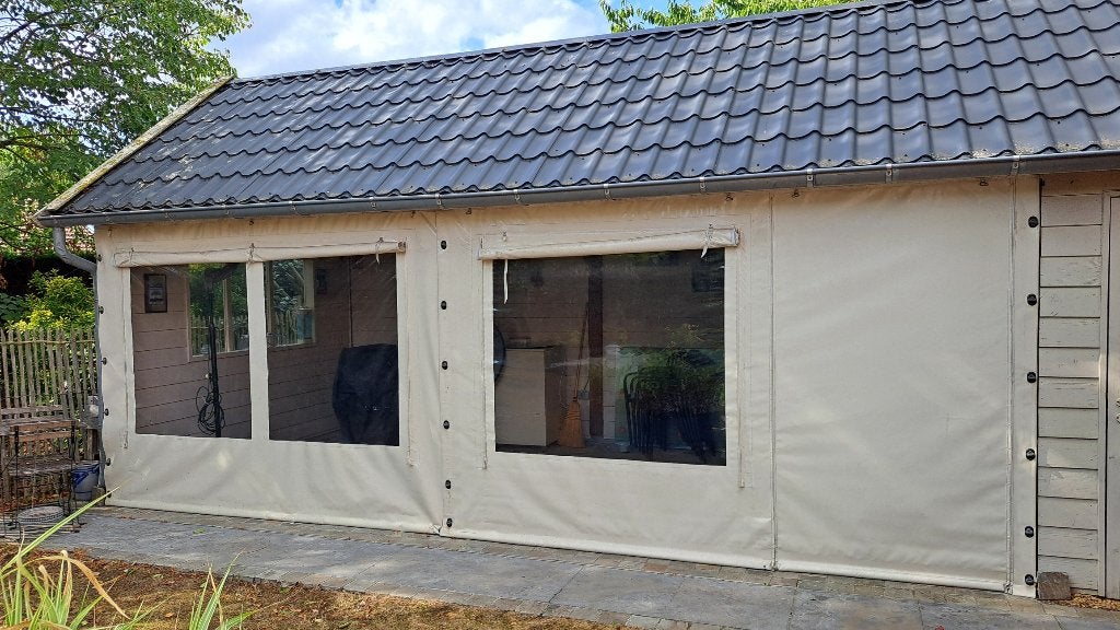 Verandazeil, afsluitdoek voor veranda, Ophalen, Gebruikt