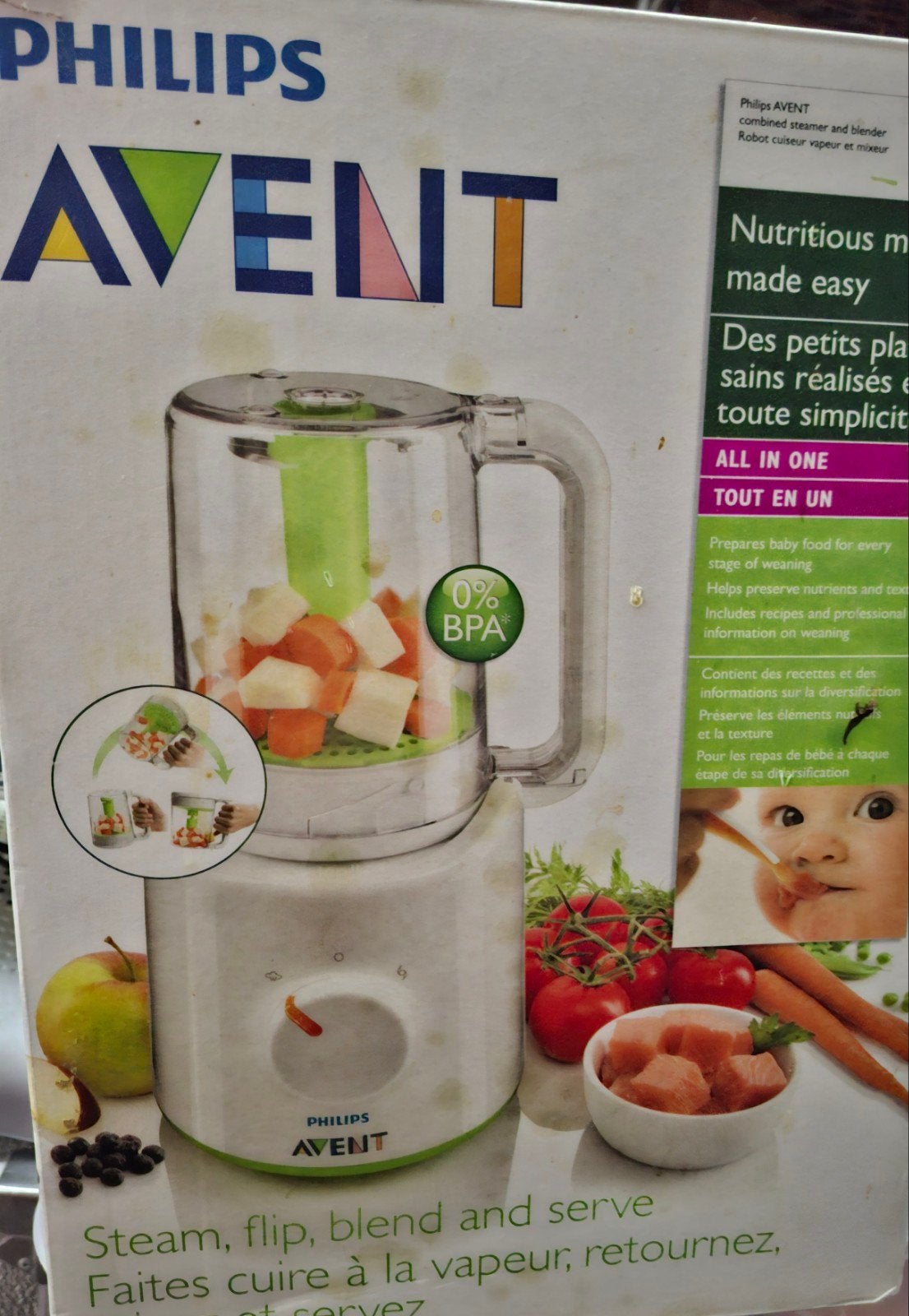 philips avent stomer blender voor babyvoeding, Elektronische apparatuur, Ophalen of Verzenden, Zo goed als nieuw, Blender