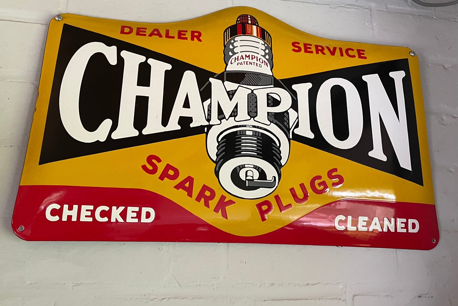 Plakkaat CHAMPION, Ophalen, Zo goed als nieuw, Reclamebord