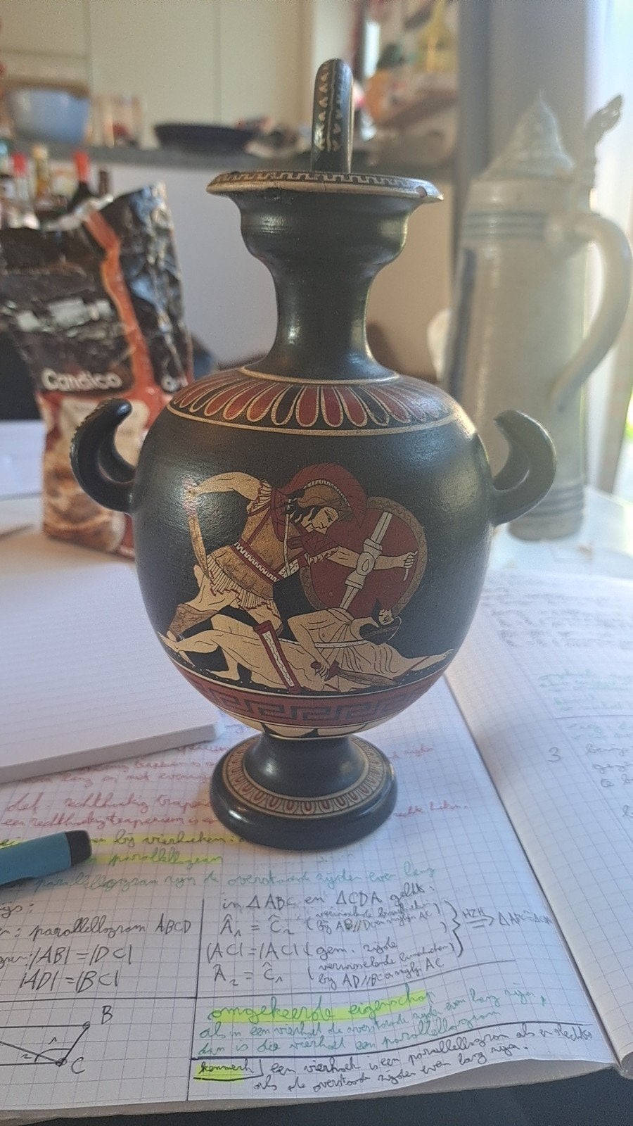 Handgeverfde Griekse vaas, Ophalen of Verzenden