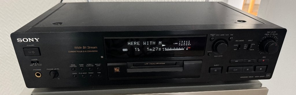 Sony MDS-JB920 QS MiniDisc Recorder + 300 MiniDiscs, Ophalen, Minidisc-recorder