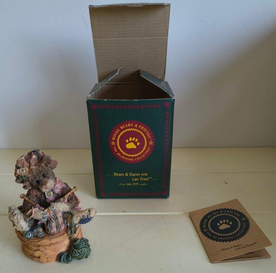 Cookie Catberg Knittin' Kitten - Boyds Bears, Collections, Ours & Peluches, Enlèvement ou Envoi, Neuf, Statue, Autres marques