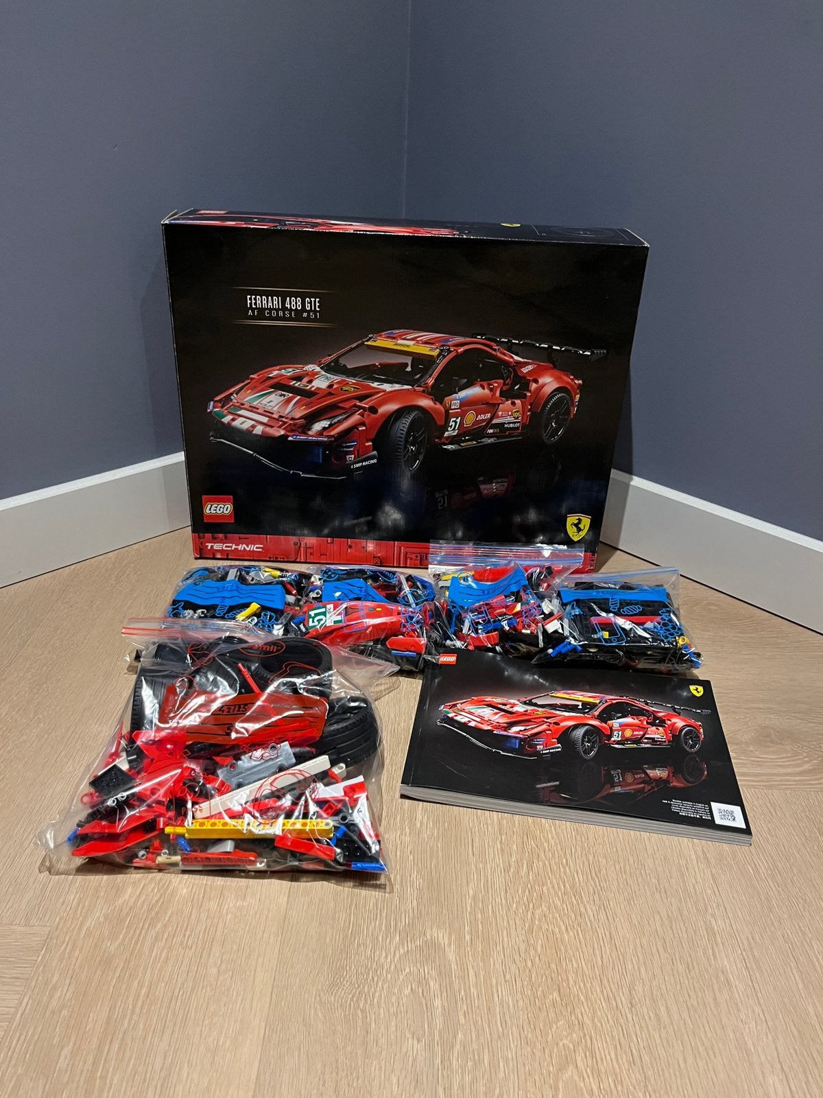 Lego technic 42125 Ferrari 488 GTE Corse #51, Lego, Ensemble complet, Comme neuf, Enlèvement