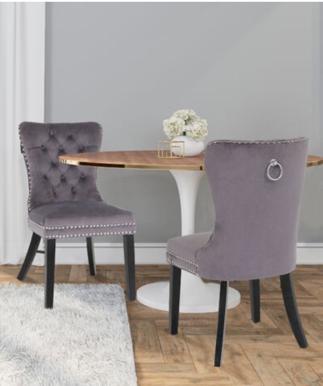 Chaise salle a manger luxe de haute qualite, Bois, Gris, Comme neuf, Enlèvement