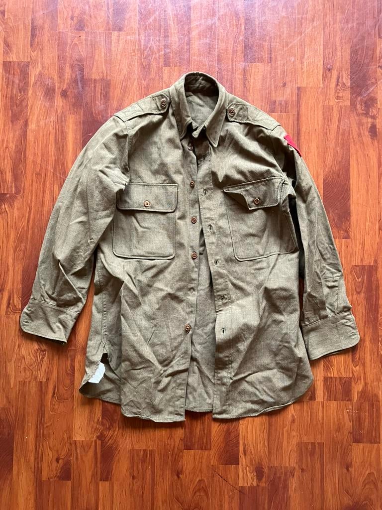US WW2 officers mustard shirt, Enlèvement ou Envoi